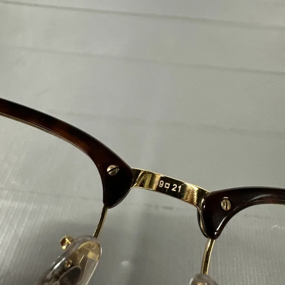 Ray-Ban Italy RB 3016 CLUBMASTER W0366 49-21 3N  140 Brown/Gold Frame